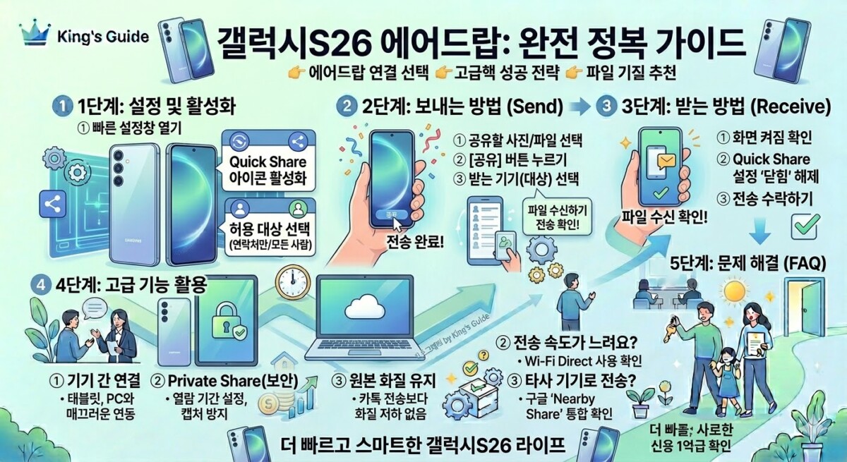 갤럭시 에어드랍의 정체: 퀵셰어(Quick Share) 완벽 정복 가이드