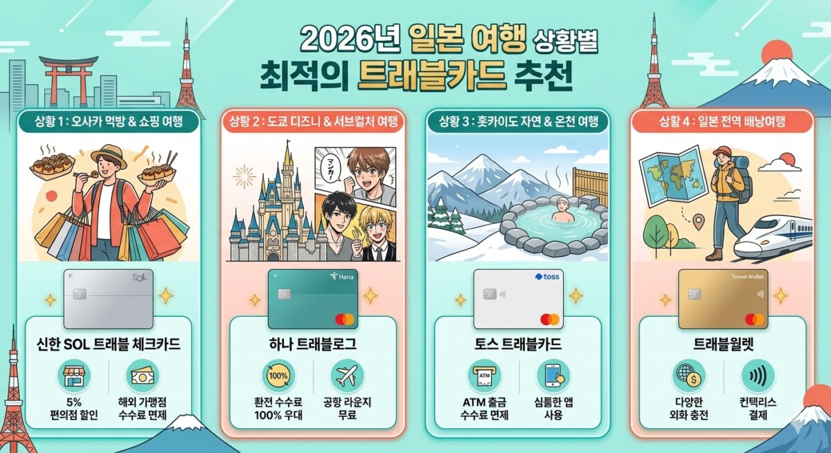 2026년 일본 여행 1등 카드는?