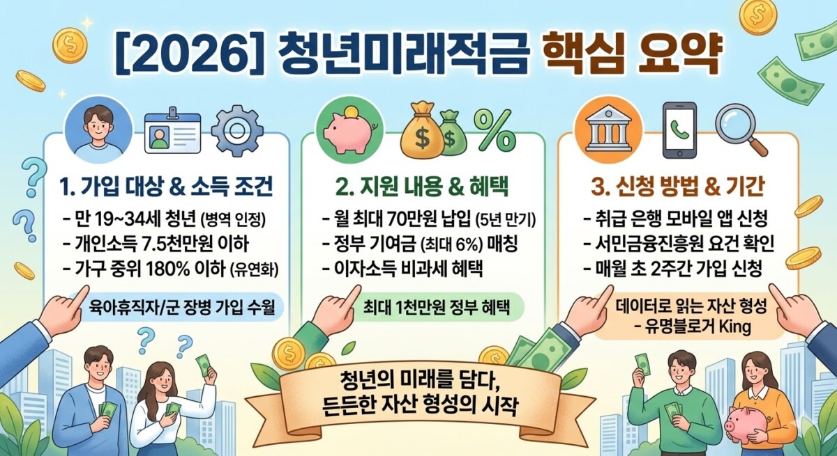 "[2026] 청년미래적금 핵심 요약 인포그래픽"
